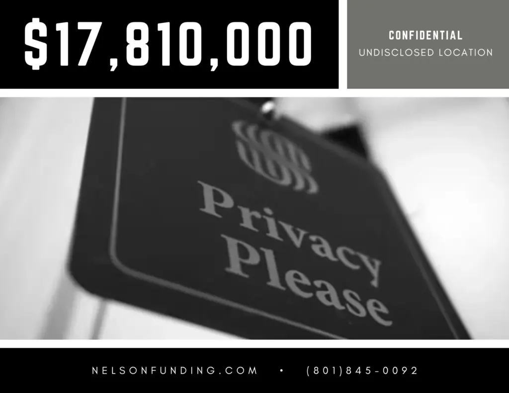 Nelson Funding Closes $17,810,000 Financing for a Special-Use Asset (Confidential Transaction)