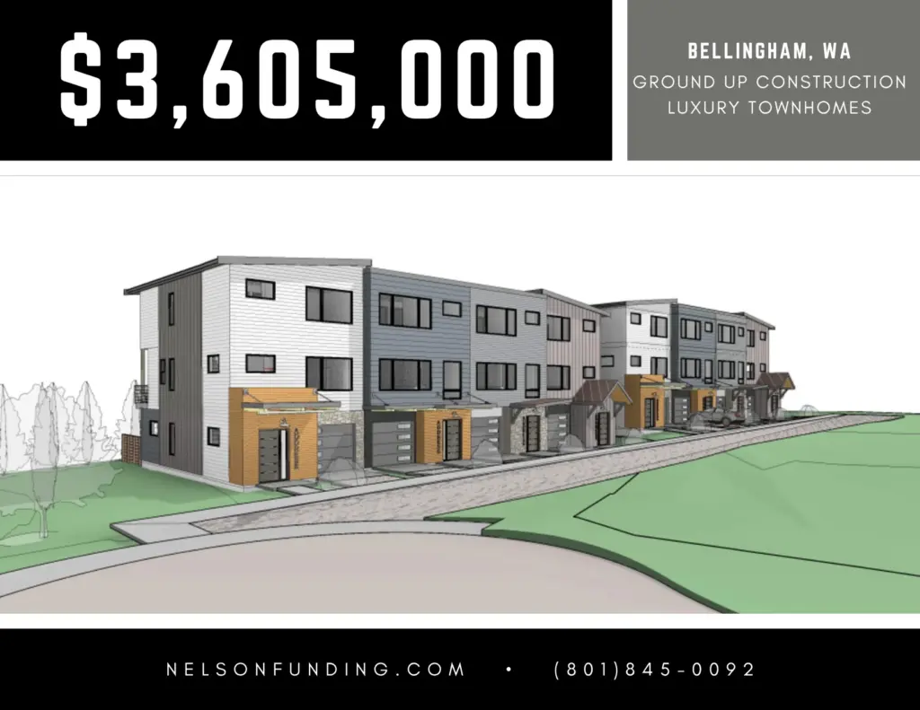 Nelson Funding Closes $3,605,000 Construction Loan for an 8-Unit Townhome Project in Bellingham, WA